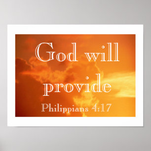 Gott wird versorgen — Philippinen 4:17 Poster