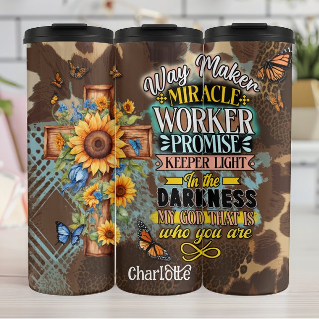 Gott: "Wunder Maker", "Wunderarbeiter", "Licht" Thermosbecher (Von Creator hochgeladen)