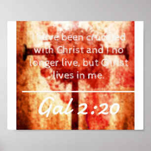Gott-Zitate:  Gallonen-2:20 -- "Christus-Leben in Poster