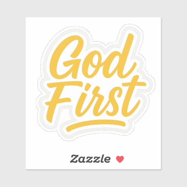 Gott zuerst | Christlicher Vinyl-Sticker | FaithFu Aufkleber (Blatt)