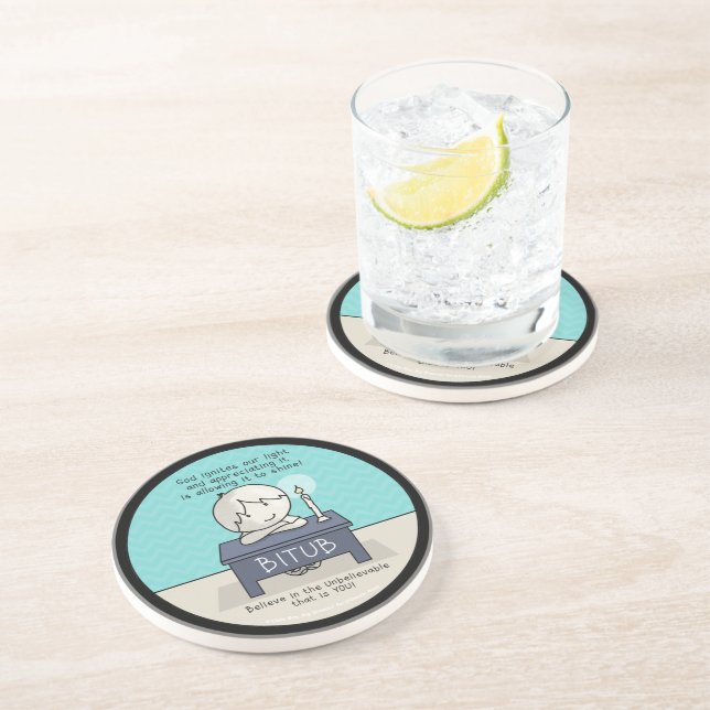 Gott zündet unser Licht Getränkeuntersetzer (Seite)