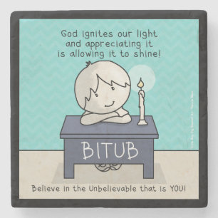 Gott zündet unser Licht Steinuntersetzer