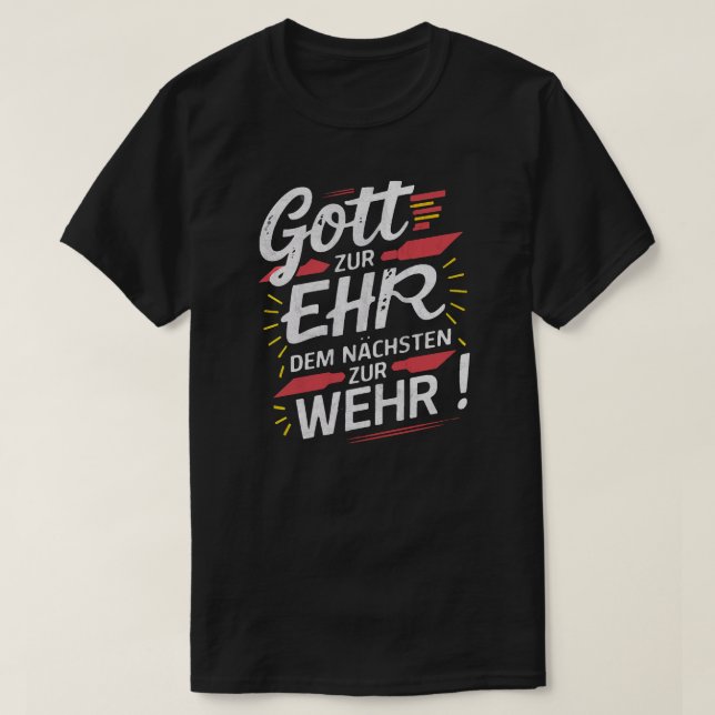 Gott zur Ehr dem Nächsten zur Wehr - Feuerwehr T-Shirt (Design vorne)