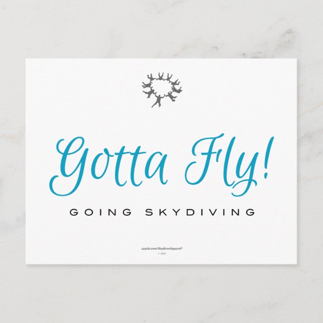 Gotta Fly! Skydiving Postkarte (Vorderseite)