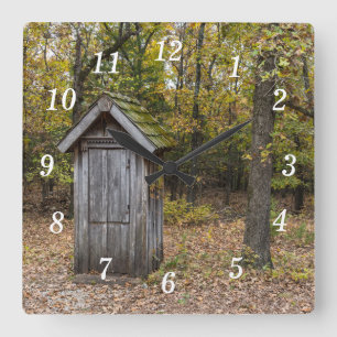 Gotta Go Wall Clock Quadratische Wanduhr