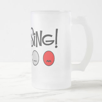 gottasing6 mattglas bierglas