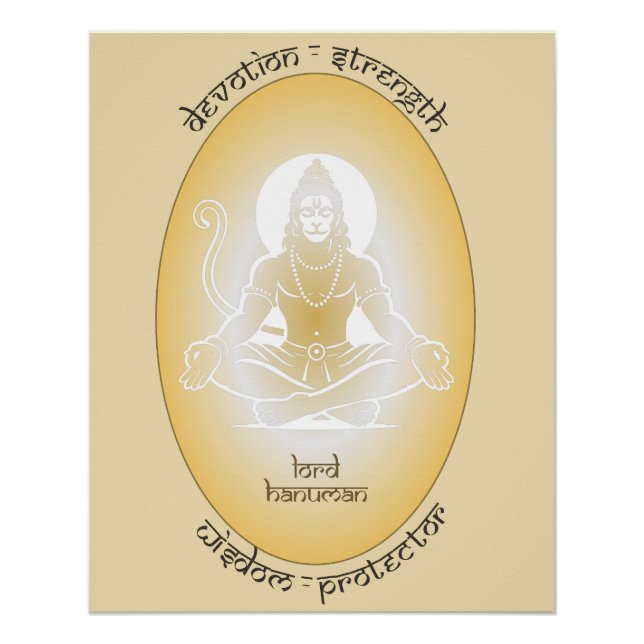 Götter Indiens Kunstreihe - Lord Hanuman Poster (Vorderseite)