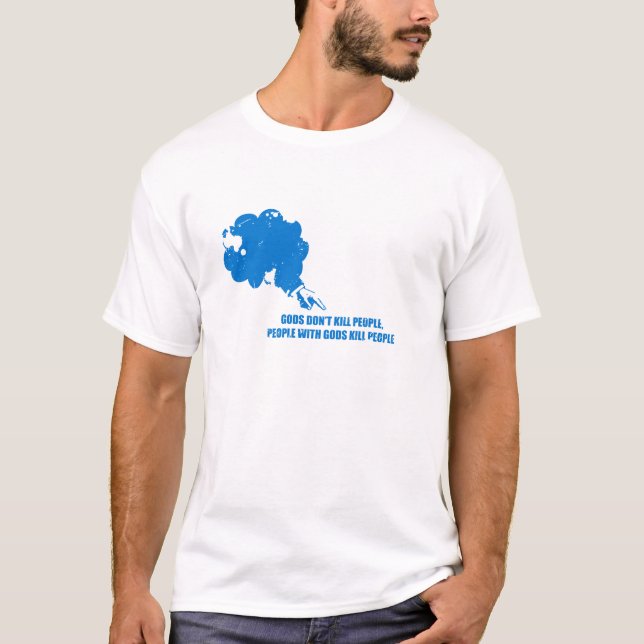 Götter töten nicht Blau T-Shirt (Vorderseite)