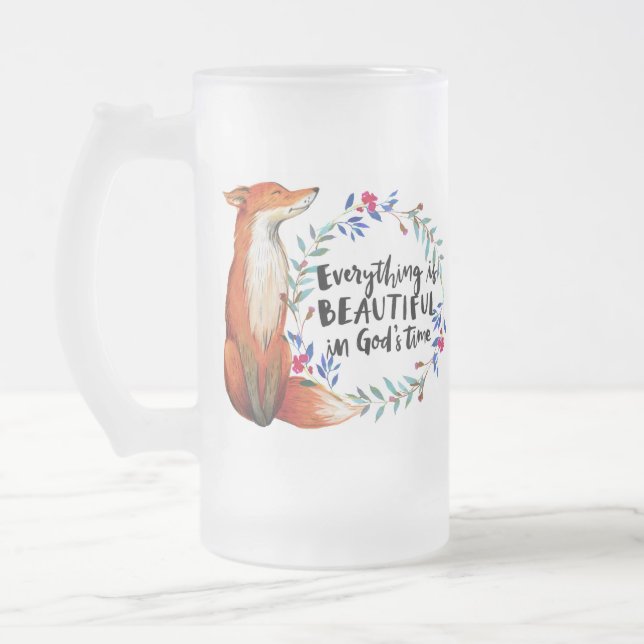 Götter Zeitfüchse Mattglas Bierglas (Links)