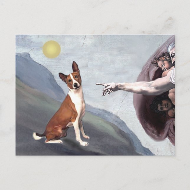 Gottes Basenji Postkarte (Vorderseite)