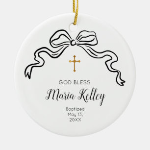Gottes Bless Taufe Christliches Minimalistisches G Keramik Ornament