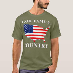 Gottes Familie Land USA Flagge Jesus Christus Heil T-Shirt