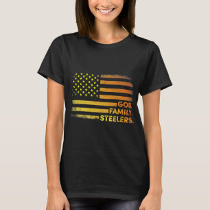 Gottes Familie Steelers Pro US-Flagge T-Shirt