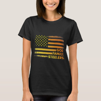 Gottes Familie Steelers Pro US-Flagge T-Shirt