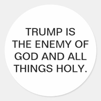 Gottes Feind Trump Hankamer Artjunkhaus Comic Art Runder Aufkleber