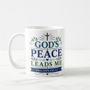 Gottes Frieden führt mich Morgen-Gebetszitat Kaffeetasse