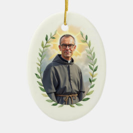 Gottes Frieden und Segen Heiliger Maximilian Kolbe Keramik Ornament