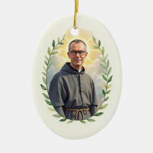 Gottes Frieden und Segen Heiliger Maximilian Kolbe Keramik Ornament