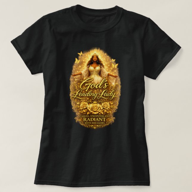 Gottes führende Dame T-Shirt (Design vorne)