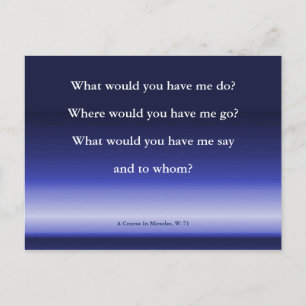 Gottes Führung   Ein Kurs in Wunder - Flachkarte Postkarte