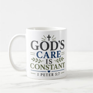 Gottes Fürsorge ist beständige minimalistische chr Kaffeetasse