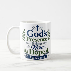 Gottes Gegenwart bringt neue Hoffnung Vers Kaffeetasse