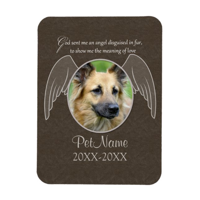 Gottes Gesendet ein Engel Pet Beileid Custom Magnet (Vertikal)