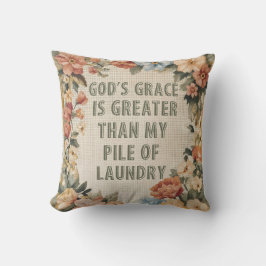 Gottes Gnade ist größer als meine Wäsche Kissen