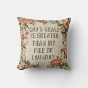 Gottes Gnade ist größer als meine Wäsche Kissen