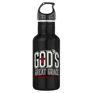 Gottes große Gnade Bold Distressed Edelstahlflasche