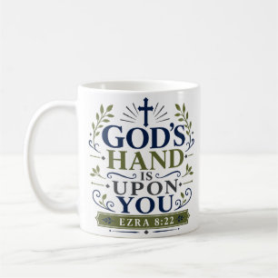 Gottes Hand liegt auf dir Spirituelles Schriftzita Kaffeetasse