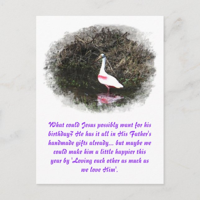 Gottes handgemachte Geschenke an Jesus Postkarte (Vorderseite)