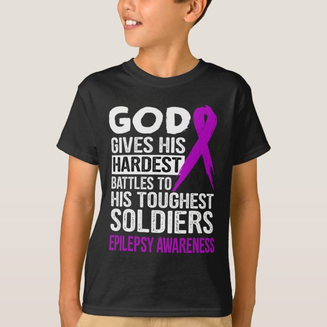 Gottes härteste Soldaten EPILEPSY AWARENESS t T-Shirt (Vorderseite)