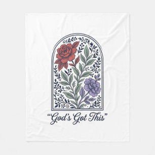Gottes hat dies Vintage-Blumen-Glaube Fleecedecke