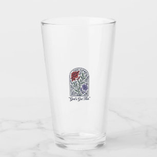 Gottes hat dies Vintage-Blumen-Glaube Glas