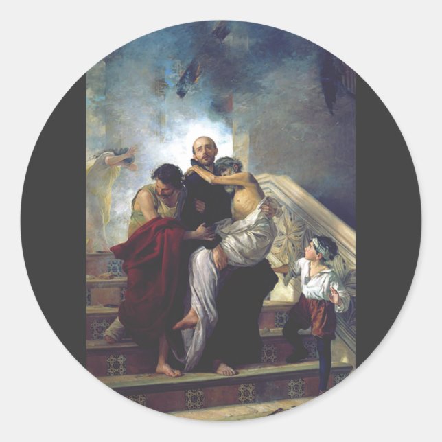 Gottes Heiliger Johannes Runder Aufkleber (Vorderseite)