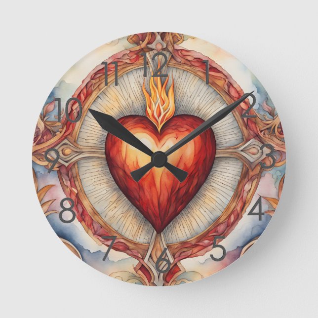 Gottes Heiliges Herz Uhr (Vorderseite)