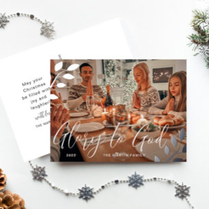 Gottes Herrlichkeit Botanischer Weihnachtsgruß Folien Feiertagspostkarte