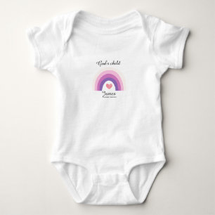 Gottes Kind Rainbow-Herz Baby Strampler