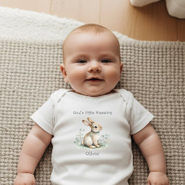 Gottes kleines Segen-Häschen Neugeborenes Baby Strampler