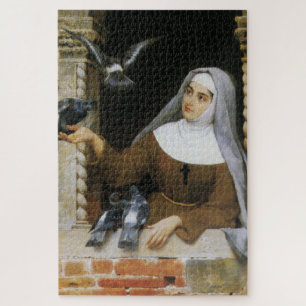 Gottes Kreaturen (Nun Fütternd Vögel) Puzzle