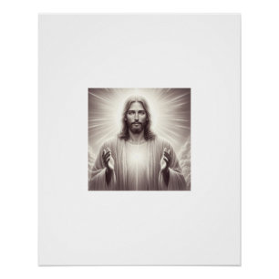 Gottes Licht: Ein Portrait von Herrn Jesus Christu Poster