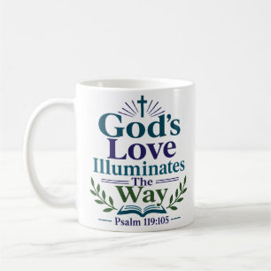 Gottes Liebe erleuchtet den Weg Bibelvers Kaffeetasse