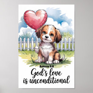 Gottes Liebe ist bedingungslos Christliches Kinder Poster