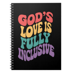 Gottes Liebe ist voll inklusiv christlich Jesus LG Notizblock