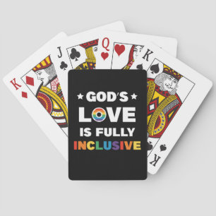 Gottes Liebe ist völlig inklusiver Monat des Stolz Spielkarten