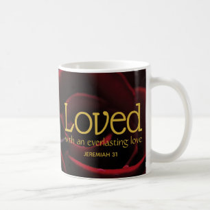 Gottes Liebe LIEBT   ROTE ROSE   Christlich Valent Kaffeetasse