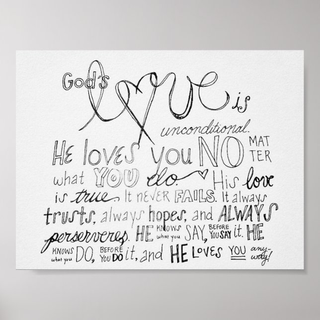 Gottes Liebe Poster (Vorne)