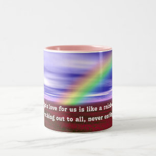 Gottes Liebe Regenbogen Zweifarbige Tasse