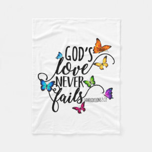Gottes Liebe scheitert nie - Schmetterlingskunst - Fleecedecke